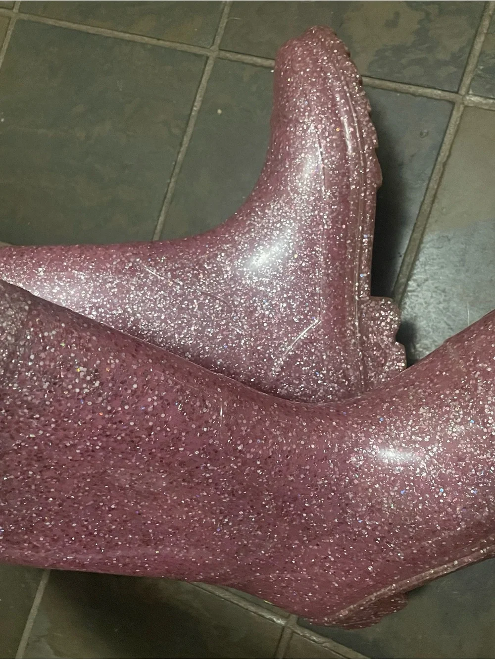 Western Chief Pink Glitter Kids Rain Boots